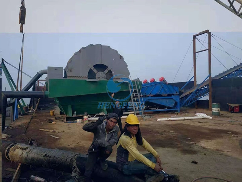 Large sand washing machine