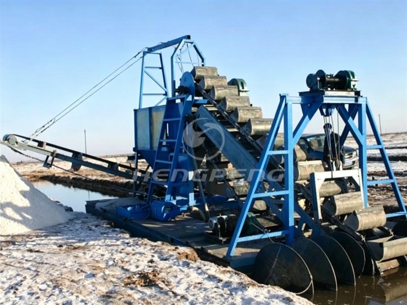 100 M/H Chain Bucket Hard Ore Salt Mining Dredger for Salt F...