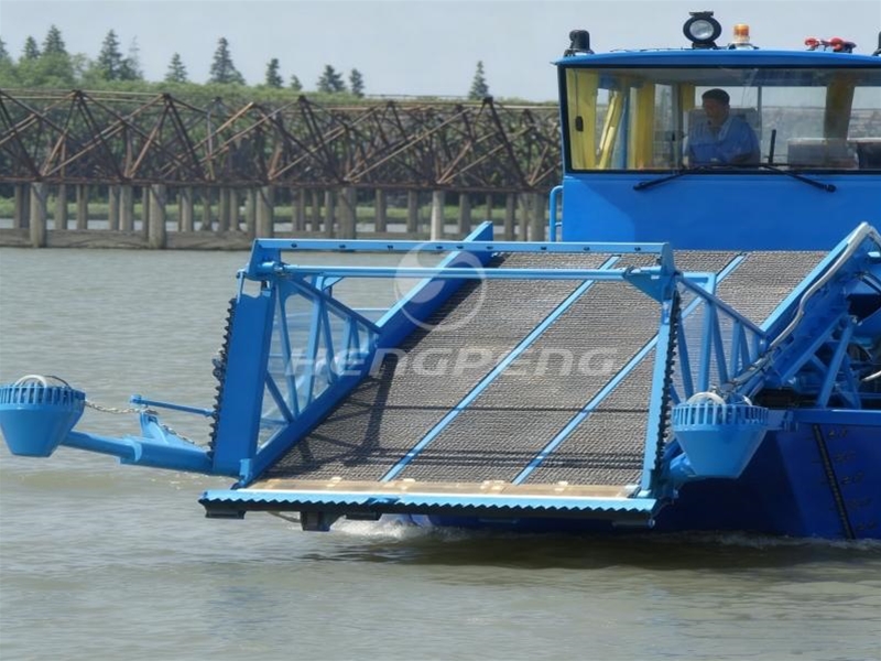 High-Speed Aquatic Weed Cutting Harvester, Cutting Sea Grass...